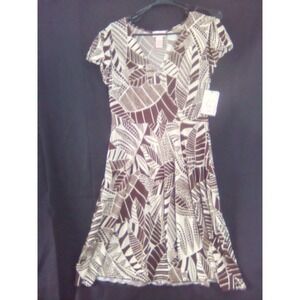 Candies Women's Dress (Brown Tan White) Size Lg. NWT Originally $58